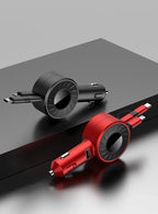 Car Charger Retractable 3-In-1 Fast Charging