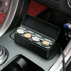Car Coin Holder Slim Snap Closure Scratch-Resistant Plastic