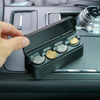 Car Coin Holder Slim Snap Closure Scratch-Resistant Plastic