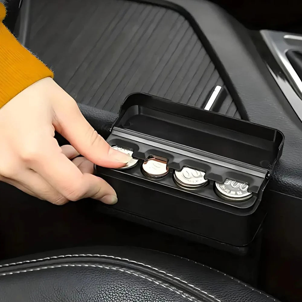 Car Coin Holder Snap Closure & Quick Release