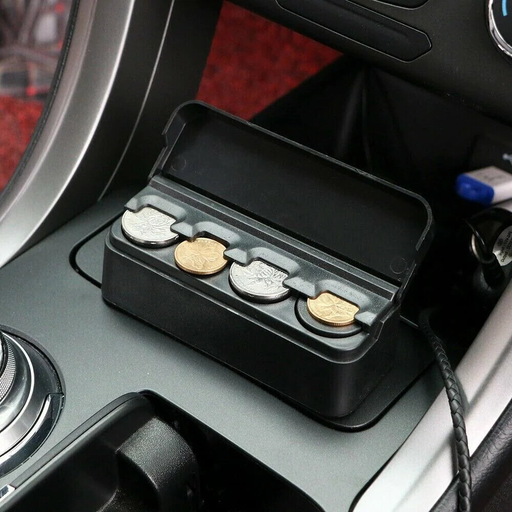 Car Coin Holder Snap Closure & Quick Release
