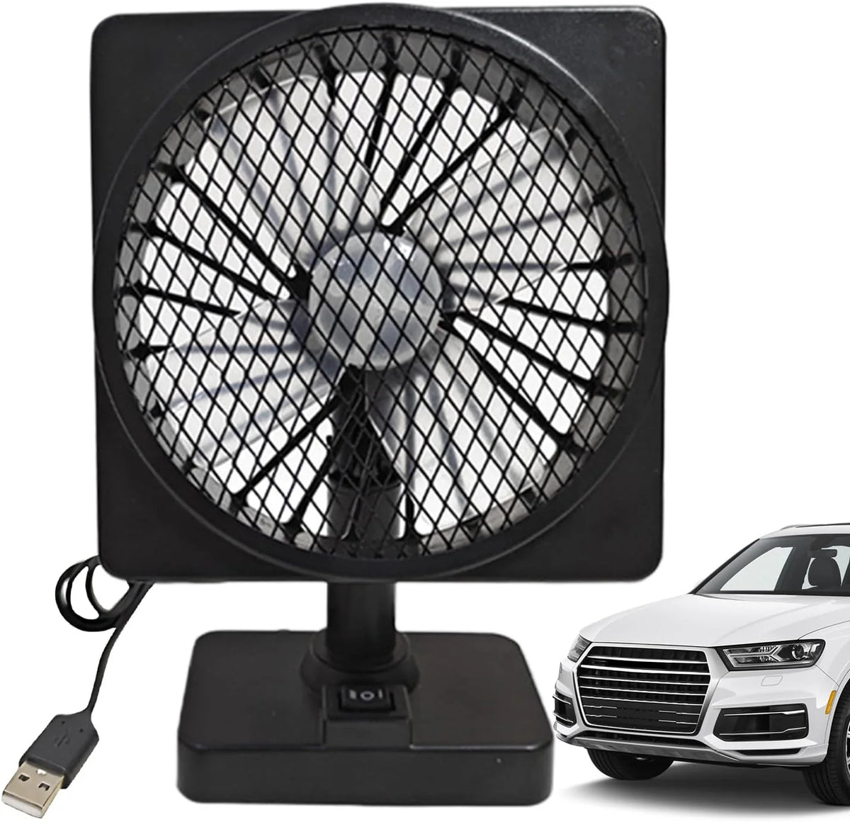 Car Cooling Fan Dual Pack 360-Degree USB-Powered