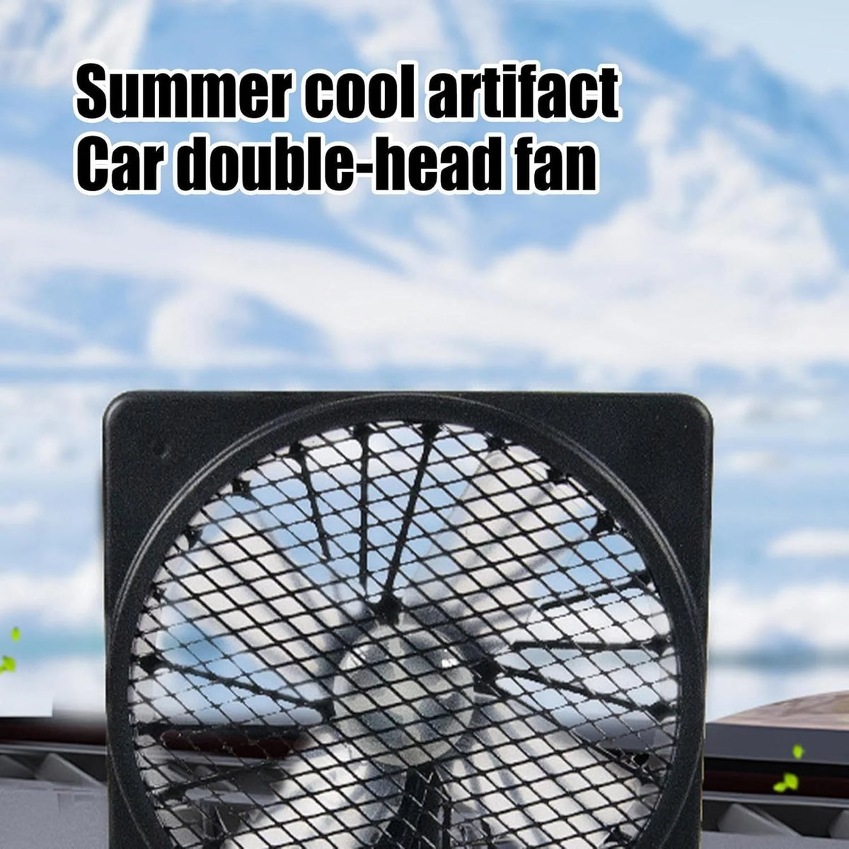 Car Cooling Fan Dual Pack 360-Degree USB-Powered