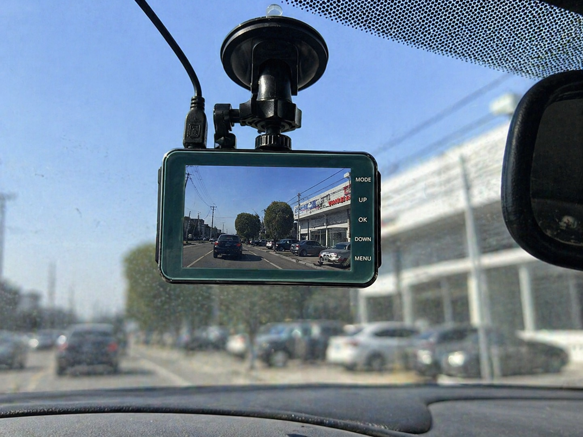 Car Dash Cam Front & Rear 1296P 4-Inch Display