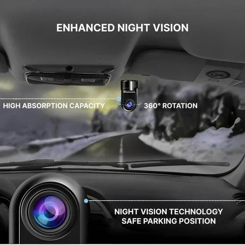 Car Dash Cam Wide-Angle HD Parking Surveillance