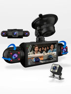 Car Dash Camera 360 Degree Panoramic Four HD Cameras Night Vision