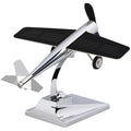 Car Dashboard Ornament Solar-Powered Rotary Airplane Zinc Alloy