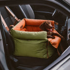 Car Dog Bed Water-Resistant Faux Leather Non-Slip Base