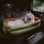 Car Dog Bed Water-Resistant Faux Leather Non-Slip Base