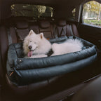 Car Dog Bed Water-Resistant Faux Leather Non-Slip Base
