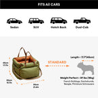 Car Dog Bed Water-Resistant Faux Leather Non-Slip Base