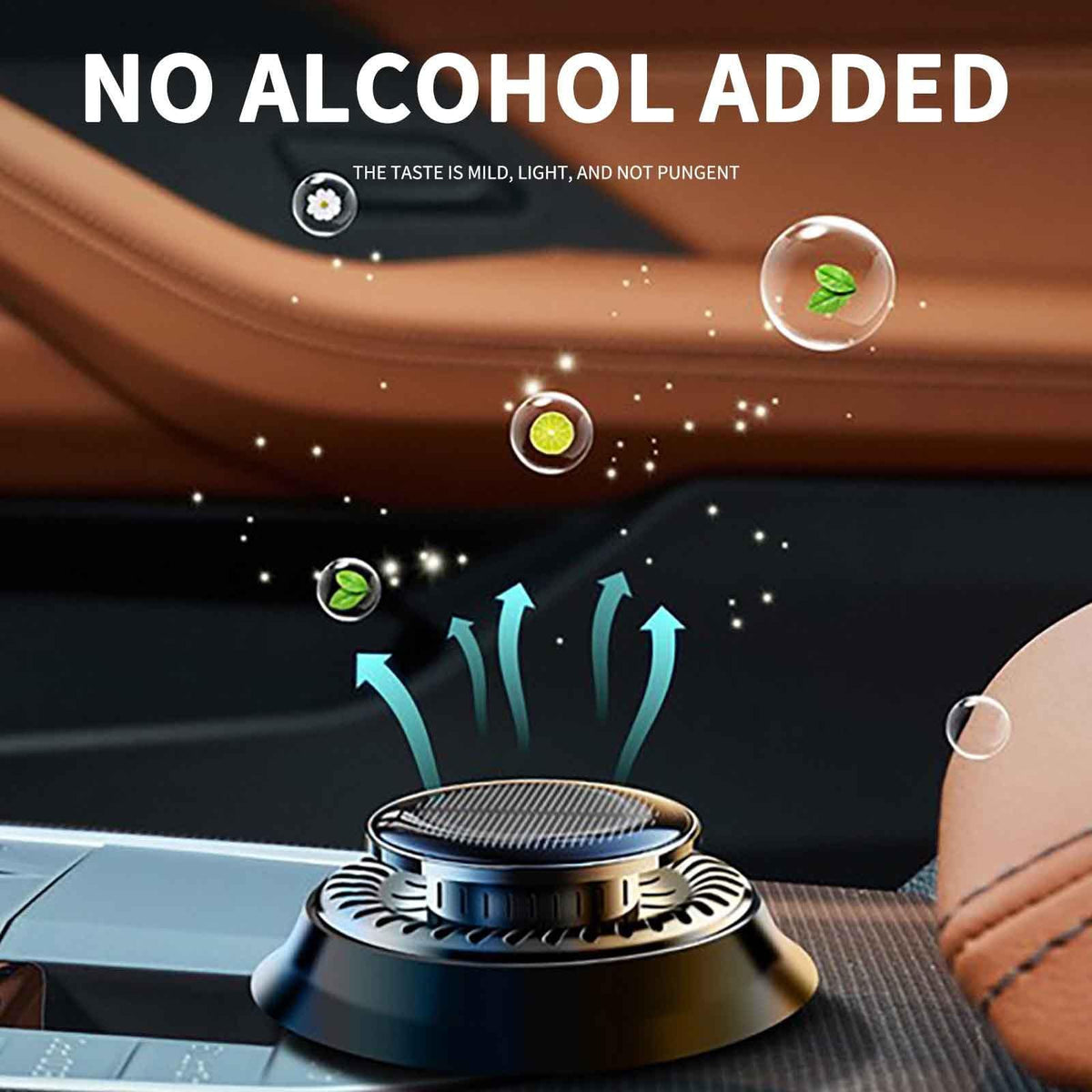 Car Essential Oil Diffuser Solar Powered Odor Eliminating