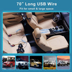 Car Fan Dual-Head 360° Adjustable USB Rechargeable