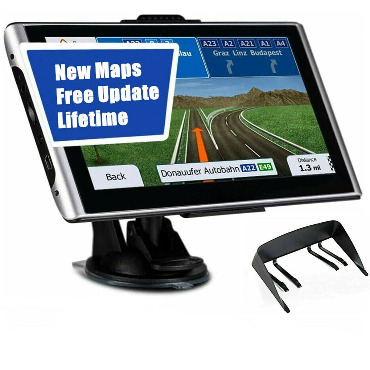Car GPS 7-Inch Touchscreen Preloaded North America Maps