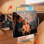 Car Headrest Tablet Holder Telescopic Arm & 360° Swivel