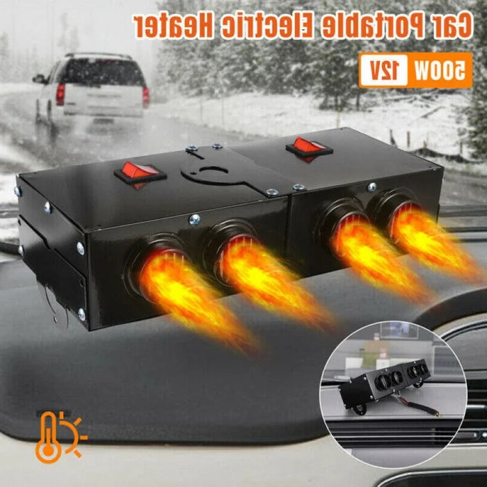 Car Heater 12V Rapid Defrosting Four Vents