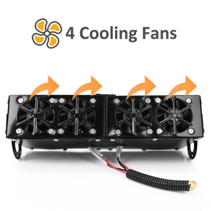 Car Heater 12V Rapid Heat & Defrost Four Vents