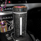 Car Humidifier Ultrasonic Mist USB Powered Rhinestone LED