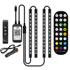 Car LED Strip Lights Music-Sync RGB Remote & Bluetooth
