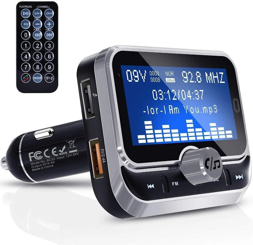 Car MP3 Player Bluetooth FM Transmitter Dual USB Charging