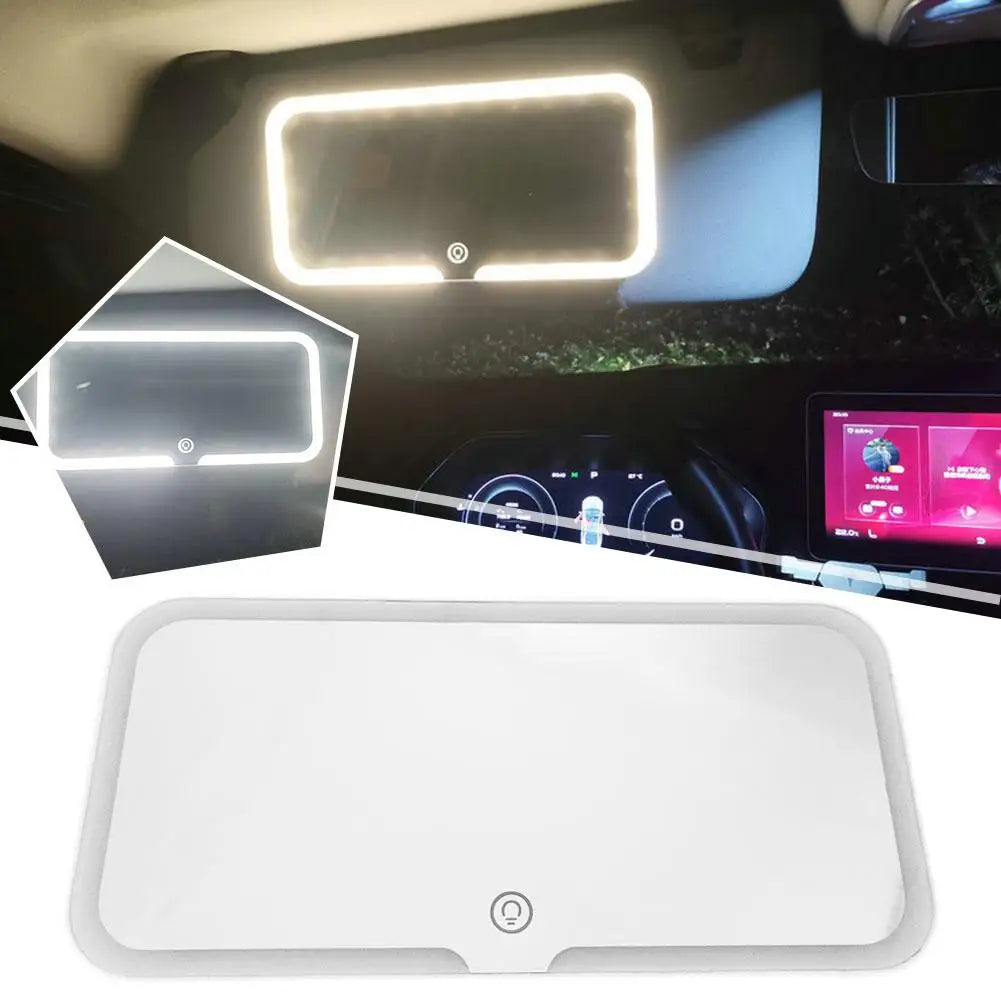 Car Makeup Mirror Adjustable LED & Touch Control