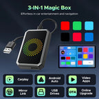 Car Media Adapter Wireless CarPlay & Android Auto 1080p