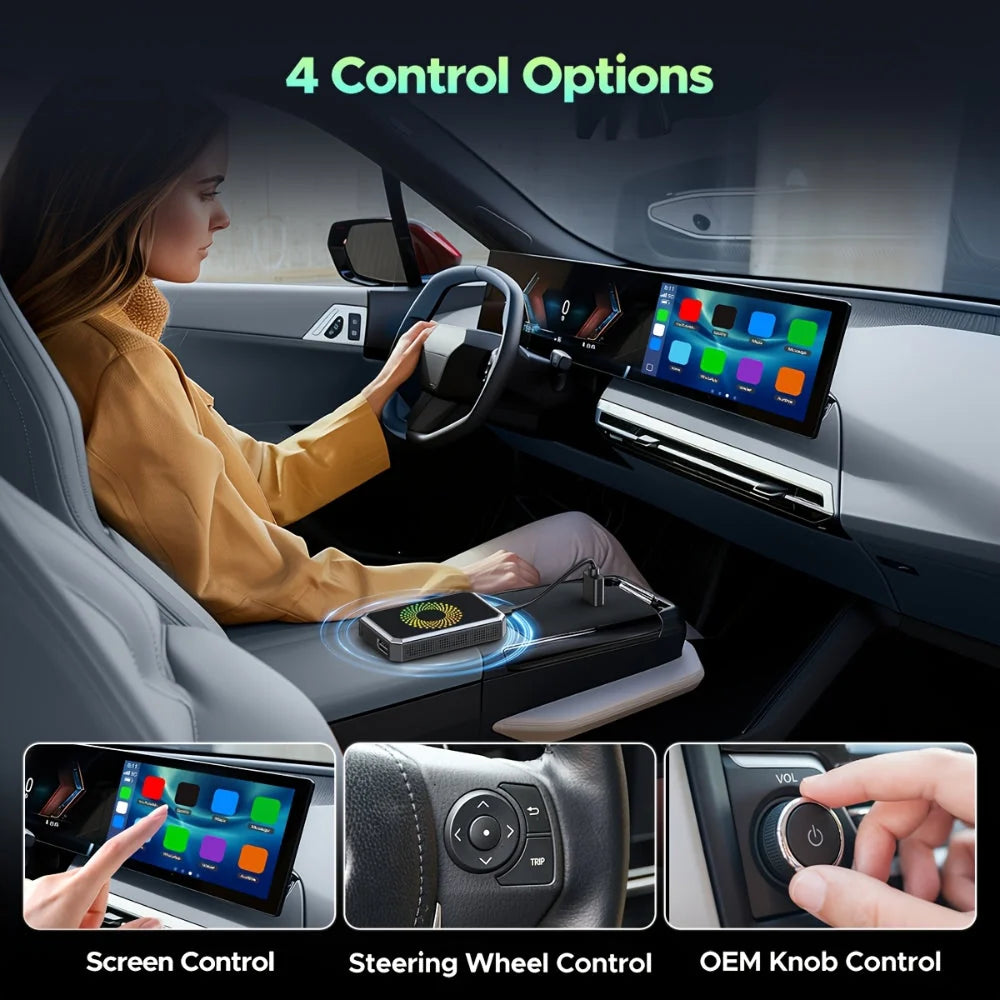 Car Media Adapter Wireless CarPlay & Android Auto 1080p