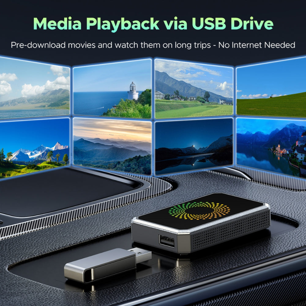 Car Media Adapter Wireless CarPlay & Android Auto Dual Wi-Fi