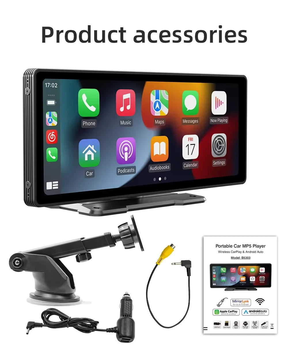 Car Multimedia Player 10.26-Inch Wireless CarPlay & Android Auto
