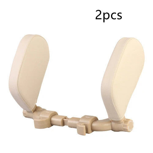 Car Neck Pillow Adjustable Universal Fit PU Leather