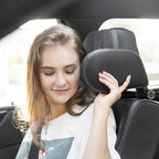 Car Neck Pillow Adjustable Universal Fit PU Leather