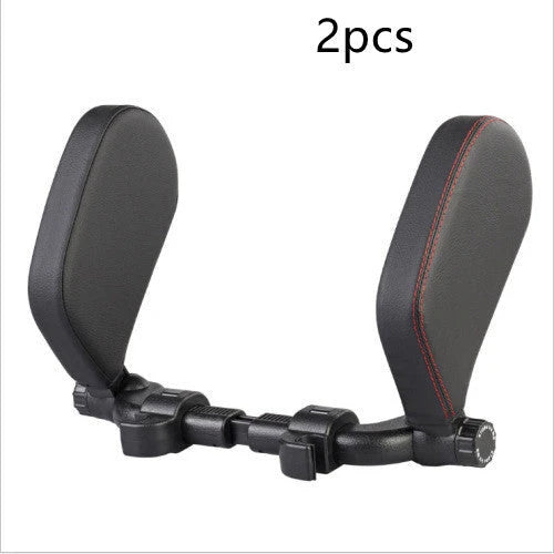 Car Neck Pillow Adjustable Universal Fit PU Leather