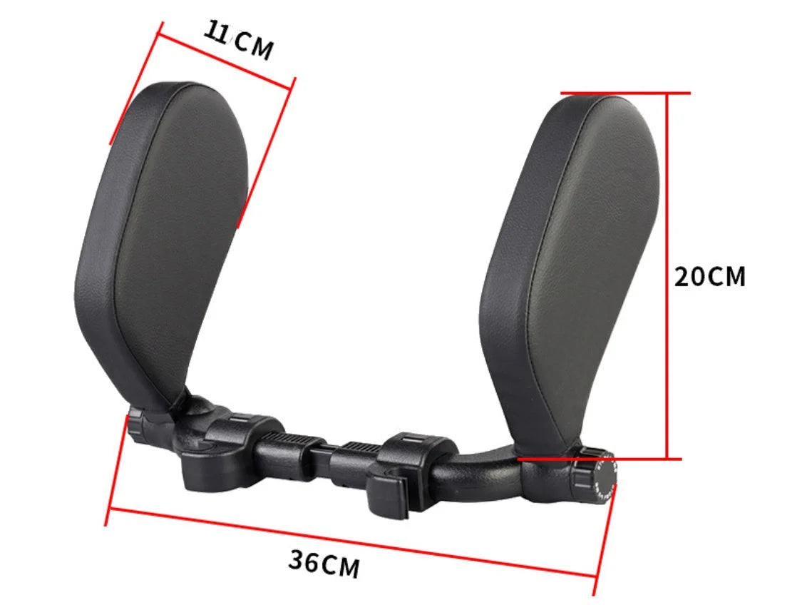 Car Neck Pillow Adjustable Universal Fit PU Leather