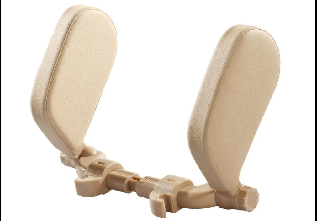 Car Neck Pillow Adjustable Universal Fit PU Leather