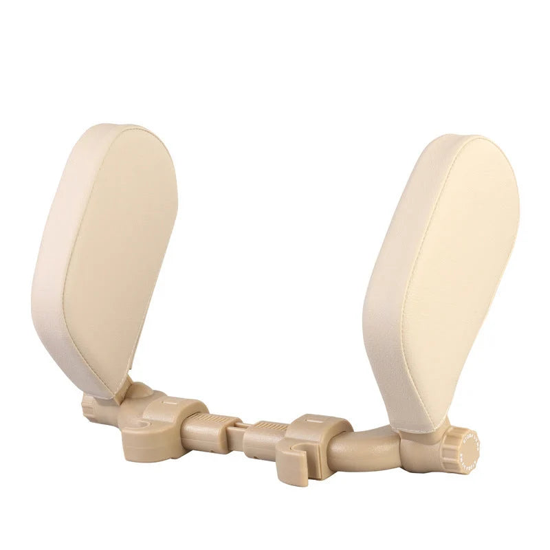 Car Neck Pillow Adjustable Universal Fit PU Leather
