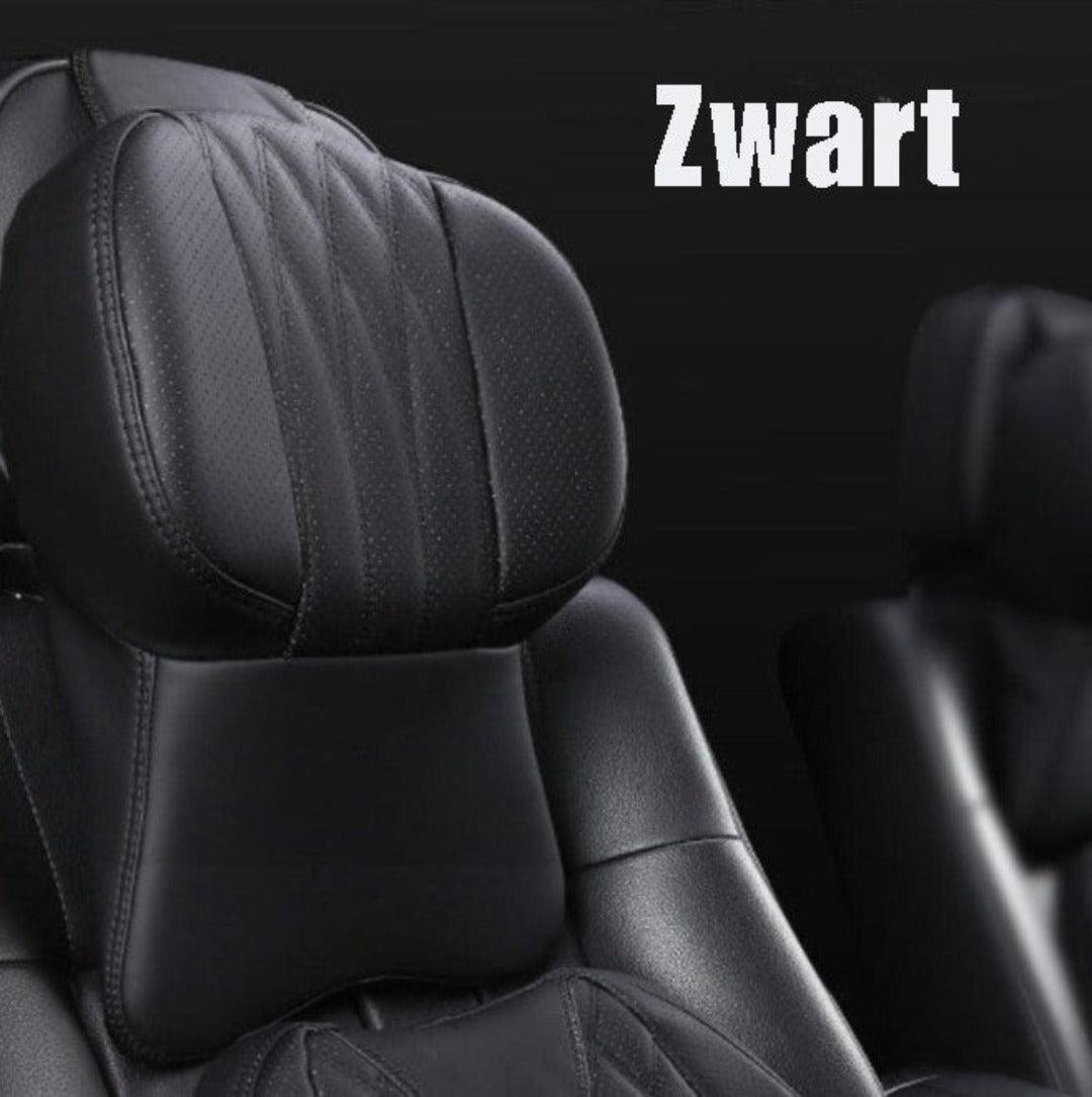 Car Neck Pillow Memory Foam Leather Cover Universal Fit
