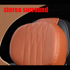 Car Neck Pillow Memory Foam Leather Cover Universal Fit