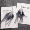 Car Ornament Boho Metal & Feather Rearview Clip