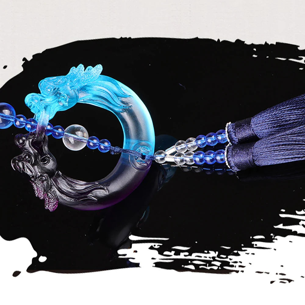 Car Pendant Colored Glaze Tassel Good Luck Charm