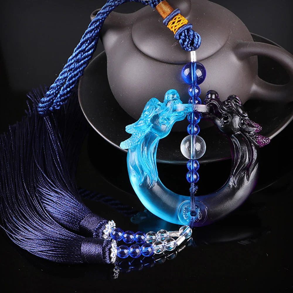 Car Pendant Colored Glaze Tassel Good Luck Charm