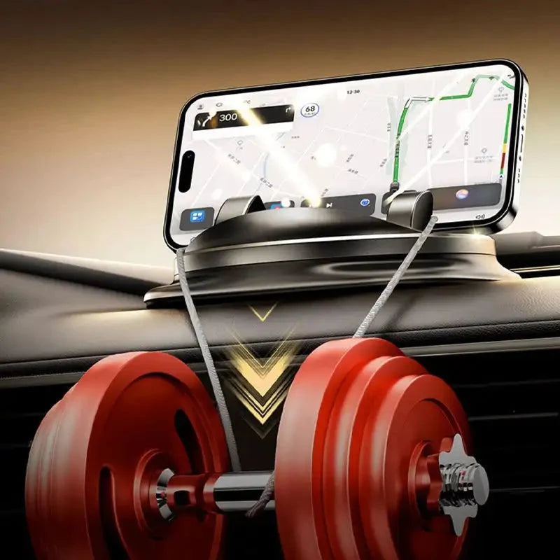 Car Phone Holder 360° Rotating Clamp & Dashboard Mount
