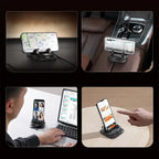 Car Phone Holder 360° Rotating Clamp & Dashboard Mount