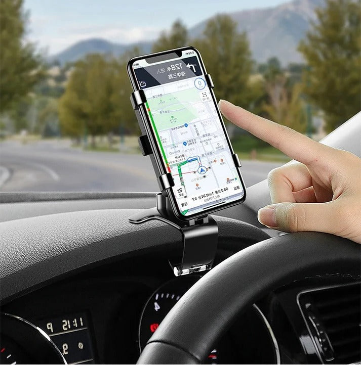 Car Phone Holder 360° Rotation Anti-Slip & Quick Clamp