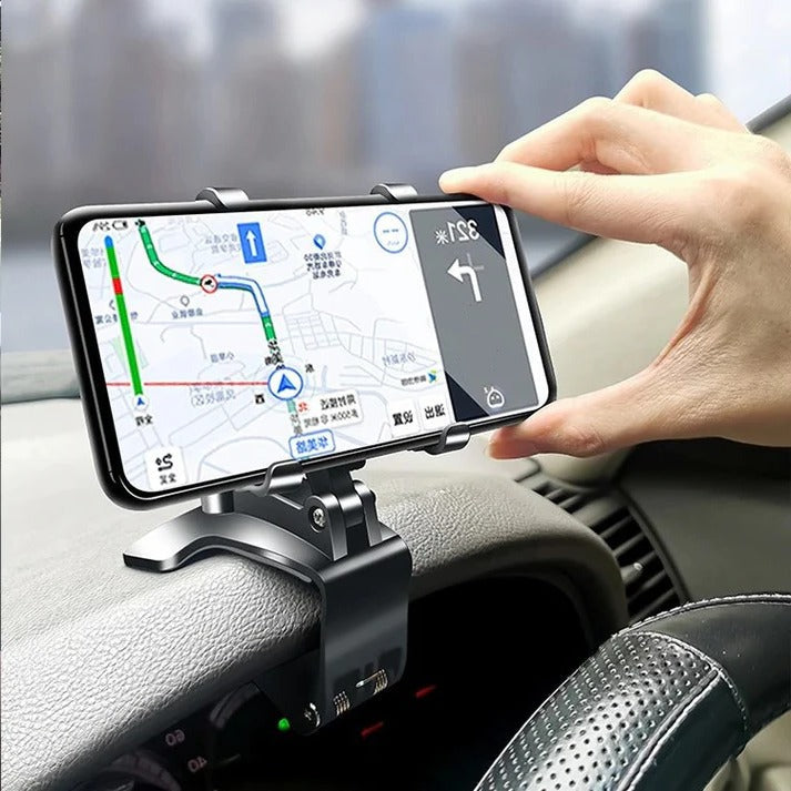 Car Phone Holder 360° Rotation Anti-Slip & Quick Clamp
