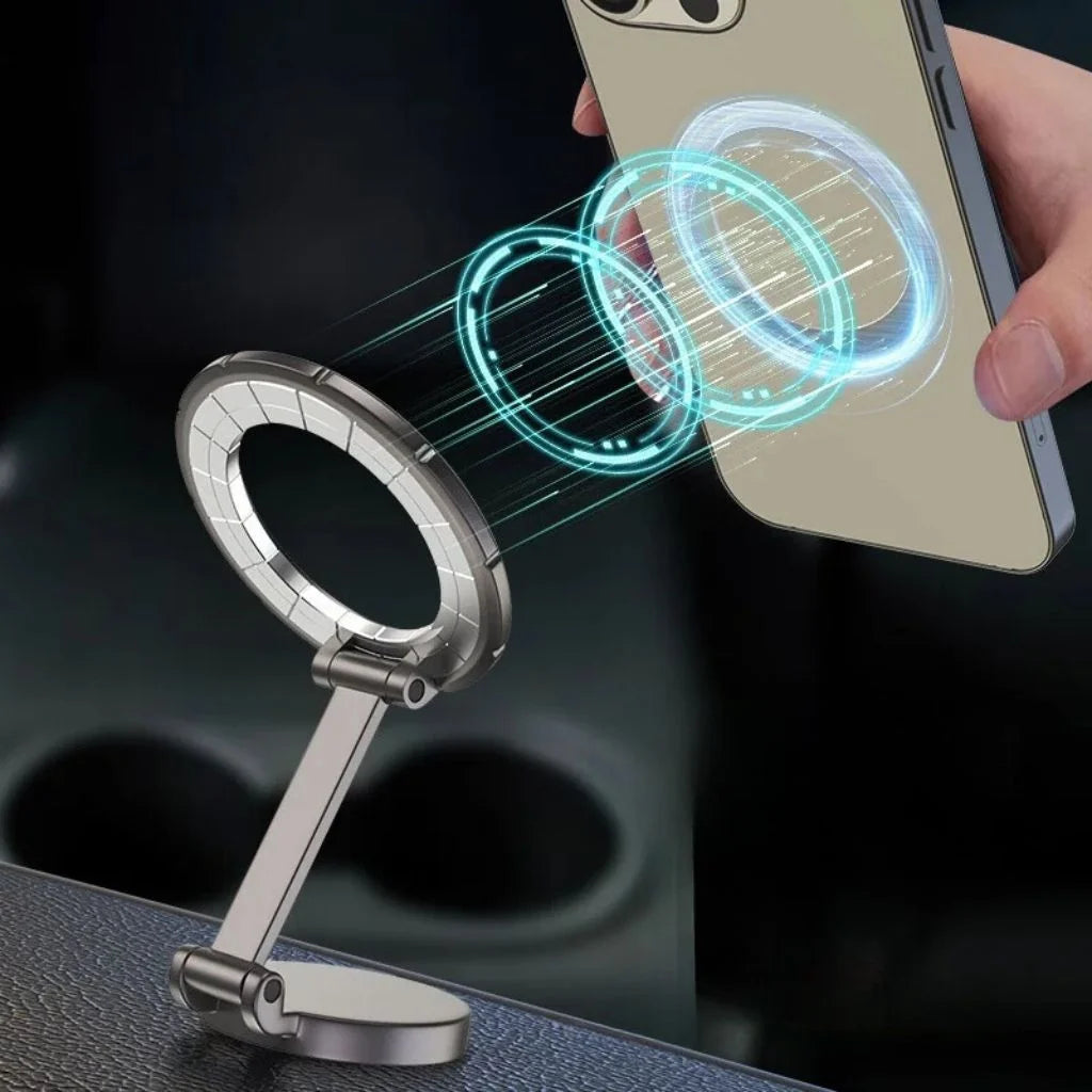 Car Phone Holder Magnetic 360° Rotation Adjustable Height