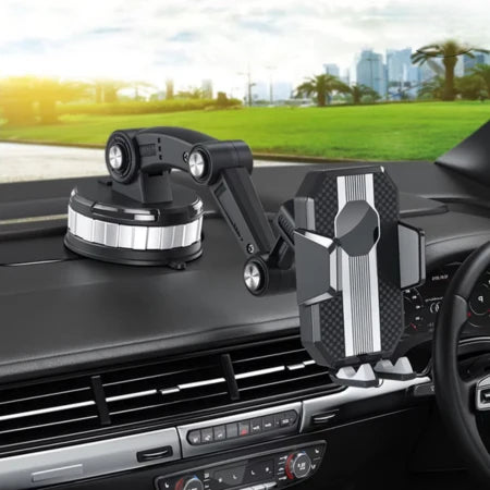 Car Phone Holder Suction Cup One-Touch Release 360° Rotation