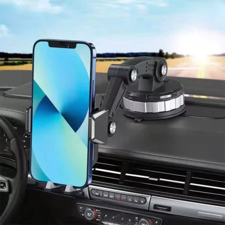 Car Phone Holder Suction Cup One-Touch Release 360° Rotation