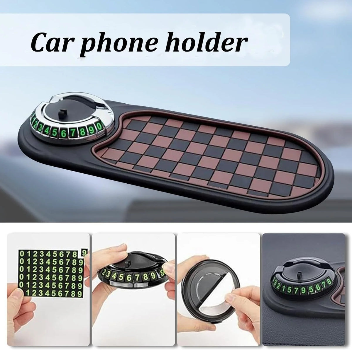 Car Phone Holder Universal 360° Rotation Non-Slip Adhesive