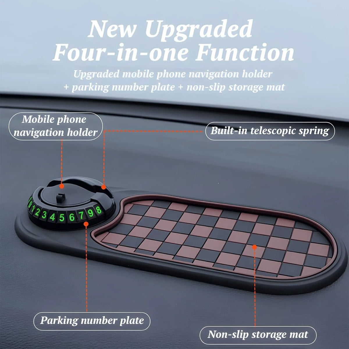 Car Phone Holder Universal 360° Rotation Non-Slip Adhesive