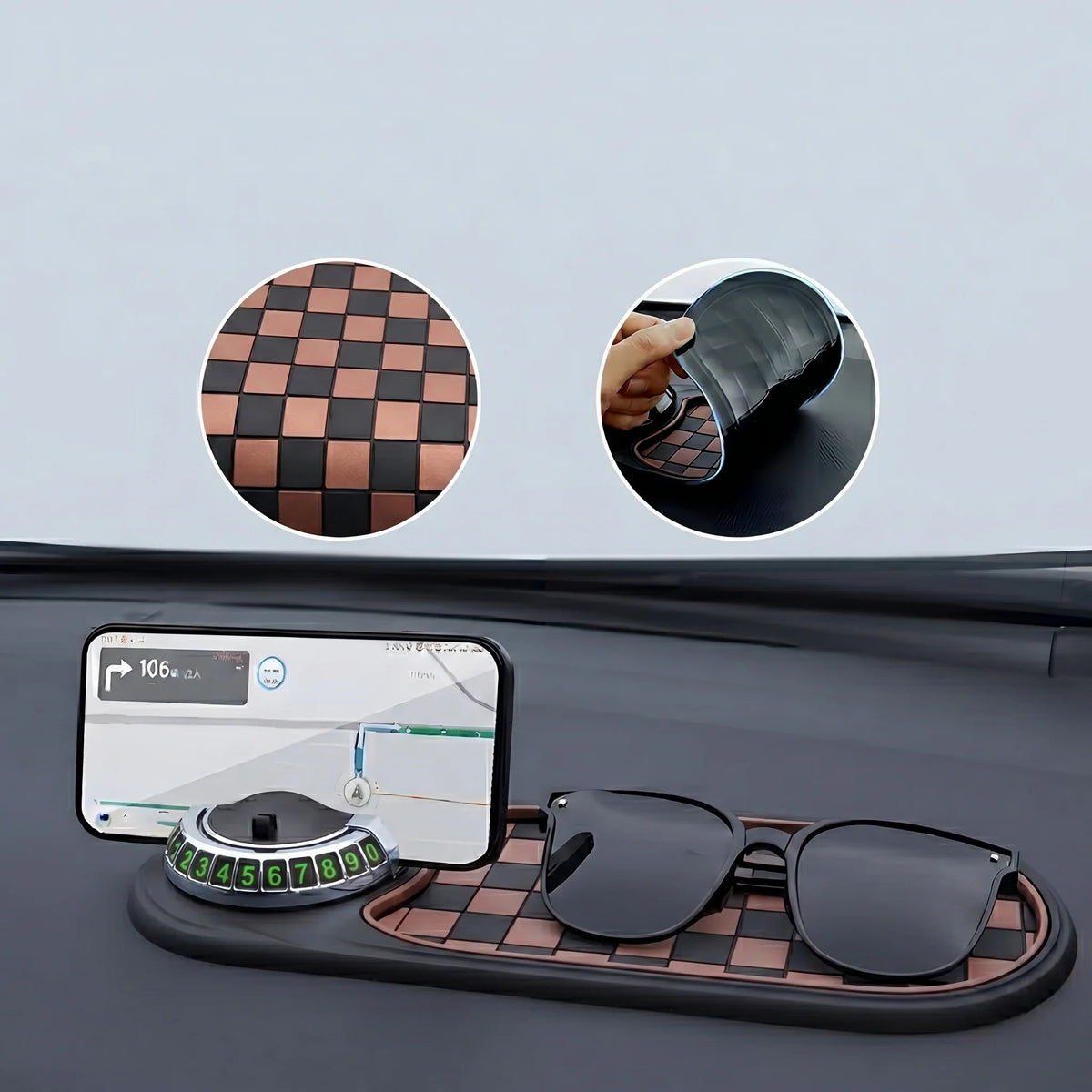 Car Phone Holder Universal 360° Rotation Non-Slip Adhesive